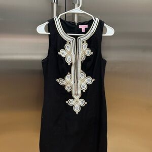 Lilly Pulitzer Black and Gold Formal Kids Dress